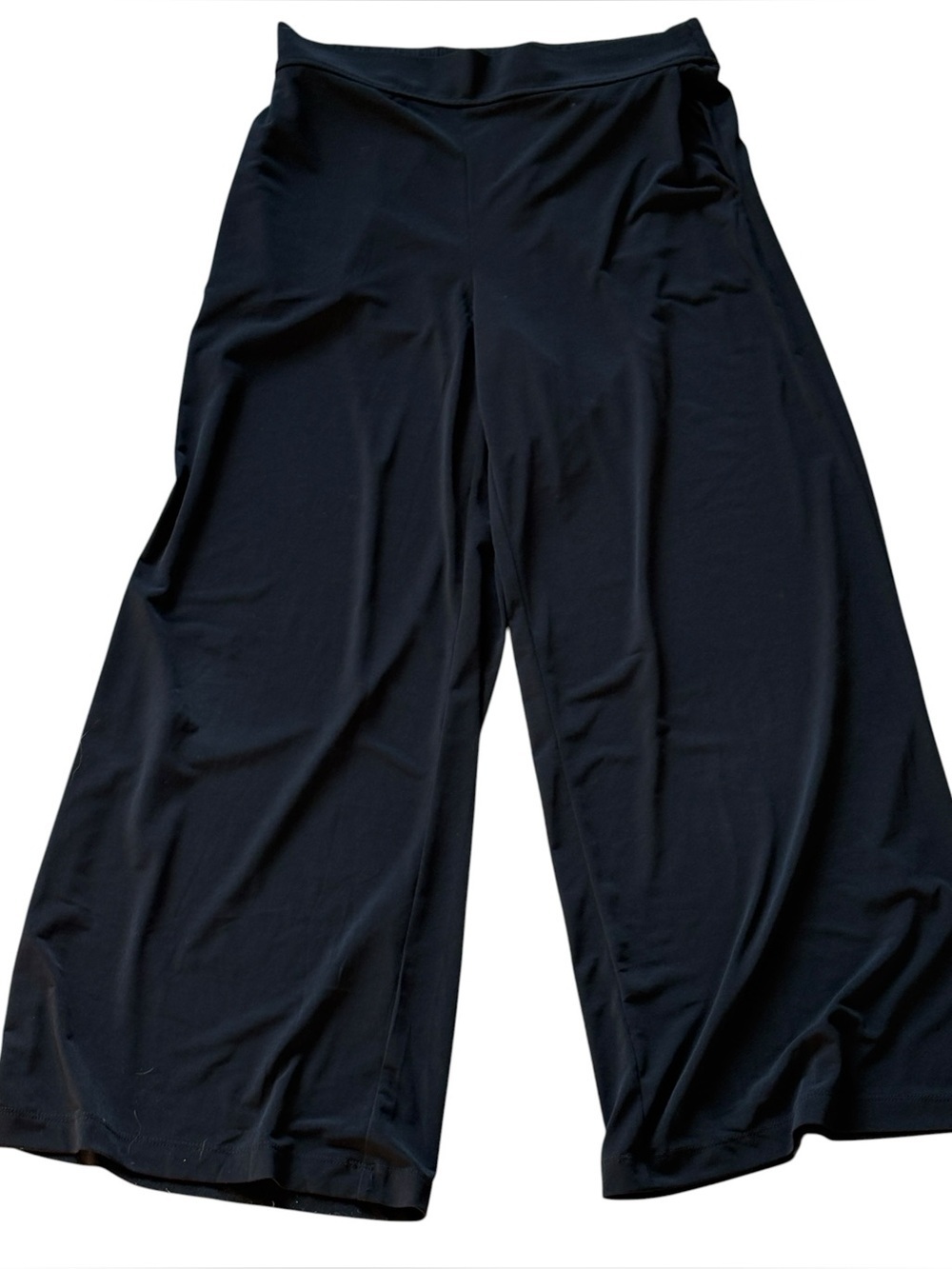 Three Dots Womens Black Pants Size Medium Wide Leg Stretch
